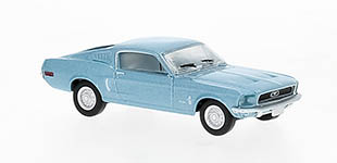 19603 - H0 - Ford Mustang Fastback metallic hellblau, 1968